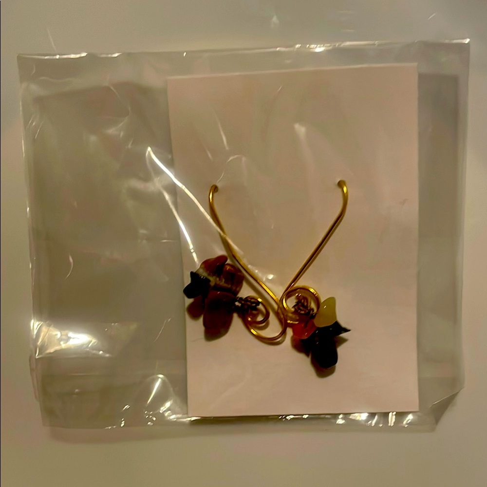 Gold and Multicolor Earrings